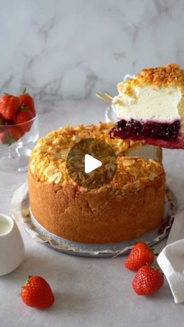 BOUTOUNNOU 💚 | vegan gluten free recipes 🌱 | on Instagram: "YAY or NAY?♥️ Vegan Berry Delight A Sumptuous Souffle Cake with Almond Flakes♥️ so beautiful 😍 follow me for more deliciousness 🥰 by @sunday_woman ❤️ what do you think 🤔🤔
⠀
⭐️ Follow me 👉 @pastry_creation_1  for healthy simple vegan, recipes that will help you lose weight, and feel great👆
⠀
⭐️ Tag a friend who would love this recipe!
⠀
I wish you a lovely evening my dears😍😍

INGREDIENTS 👇⠀
Dough:
3 tablespoons unsweetened applesauce
50 g sugar
90 g vegan butter (e.g., coconut oil or margarine)
2 tbsp. thick vegan yogurt (e.g., soy or coconut yogurt)
260-280 g all-purpose flour
1 tsp baking powder
pinch of salt
almond flakes

Filling:
500 g berries (frozen or fresh)
70 g sugar
10 g vanilla sugar (check for vegan options) Thick Vegan, Simple Vegan Recipes, Berry Delight, Vegan Yogurt, Vegan Gluten Free Recipes, Yay Or Nay, Unsweetened Applesauce, Coconut Yogurt, Vanilla Sugar