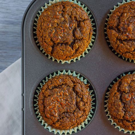 Flaxseed Recipes, Flax Seed Meal, Flax Seed Muffins, Flax Muffins, Muffin Pan Recipes, Savory Appetizers, Seed Muffins, Healthy Breakfast Muffins, Carrot Muffins