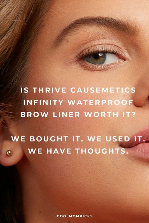 Does Thrive's waterproof brow liner really stay on? Does it blend well? Is it worth it? We bought it and tried it to give you the full scoop. | coolmpicks.com | honest reviews | beauty review | eyebrow tips | best beauty products | hair tips | best cosmetic | gifts that give back | social good Thrive Causemetics, Eyebrow Hacks, Brow Liner, Eyebrow Liner, How To Draw Eyebrows, Waterproof Eyebrow, Beauty Review, Naturally Beautiful, Skincare Routine