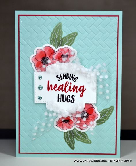 Healing Hugs, Red Words, Holiday Packing, Grid Paper, Christmas Catalogs, Wink Of Stella, Get Well Cards, Get Well, Stamping Up Cards