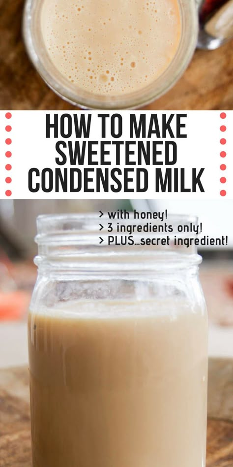 Homemade Creamer Without Sweetened Condensed Milk, Coconut Milk Condensed Milk Recipe, Diy Condensed Milk 3 Ingredients, Diy Creamer Without Condensed Milk, Creamer Without Condensed Milk, Coffee Creamer Without Condensed Milk, Homemade Staple Foods, Make Sweetened Condensed Milk, Homemade Sweetened Condensed Milk