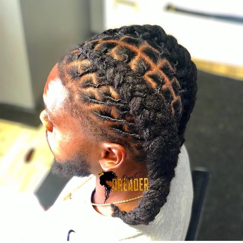 Simple Loc Styles Men, Men Locs Hairstyles Black Man Updo, Medium Dreadlock Styles For Men, Dread Hairstyles For Men Short, Mens Locs Hairstyles, Dreads Hairstyles For Men, Locs Hairstyles Men, Black Men Dreadlocks Styles, Men’s Loc Styles