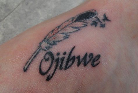 Another cool one Tattoo For Grandma, Tribe Symbols, Grandma Tattoos, Indian Feather Tattoos, Lake Tattoo, Native American Tattoos, History Tattoos, Indian Tattoo, American Tattoos