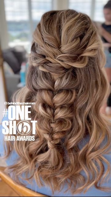 Half Updo Bubble Braid, Bridal Hair Half Up Bubble Braid, Half Up Half Down Wedding Hair Bubble Braid, Wedding Bubble Braid, Bubble Braid Wedding, Bubble Braid Wedding Hair, Bubble Braid Updo, Bubble Braid Hairstyles Half Up, Bubble Braid Bangs