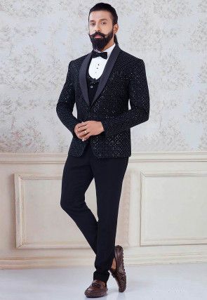 Tuxedo Suit For Men, Velvet Tuxedo, Mens Wedding Attire, Angrakha Style, Sherwani For Men, Slim Fit Tuxedo, Suit For Men, Utsav Fashion, Party Suits