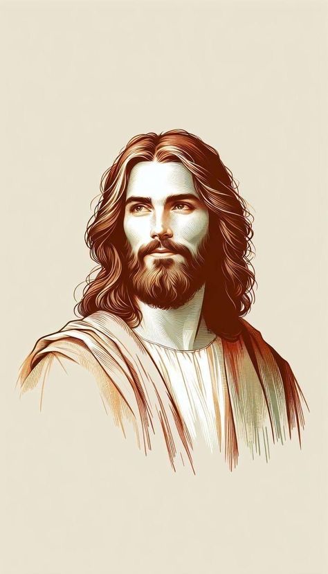 Jesus Art Aesthetic, Jesus Illustration Art, Divine Aesthetic, Jesus Christ Drawing, Inspiring Wallpapers, Jesus Illustration, Jesus Christ Face, Jesus Aesthetic, Aesthetic Jesus