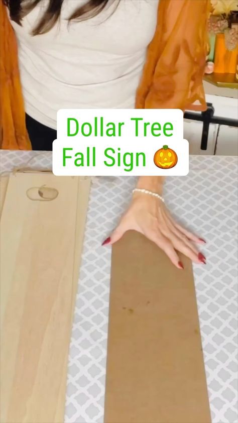 Olivia Parazine | Check out my latest fall DIY project - a Dollar Tree pumpkin topiary sign that’s perfect for adding a festive touch to your home decor! 🍂🎃… | Instagram Dollar Tree Pumpkin Cutout Sign, Topiary Pumpkins Diy, Fall Signs Wooden Diy Dollar Tree, Dollar Tree Fall Decor Diy Outside, Diy Thanksgiving Decorations For Outside, Cheap Diy Fall Decor Dollar Tree, Dollar Tree Crafts Videos, Thanksgiving Signs Diy, Thanksgiving Diy Decorations