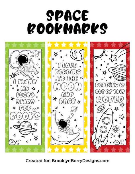 Space Coloring Bookmark Free Printable Bookmarks To Color, Printable Bookmarks To Color, Free Printable Bookmarks, Fun Educational Activities, Barbie Coloring, Barbie Coloring Pages, Coloring Bookmarks, Bookmarks Kids, How To Make Stickers