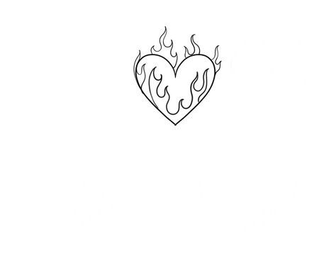 Fire Heart Drawing, Heart With Fire Tattoo, Fireheart Tattoo, Fire Heart Tattoo, Heart On Fire Tattoo, Flaming Heart Tattoo, Emoji Tattoo, Fire Camp, Wolf Tattoos Men