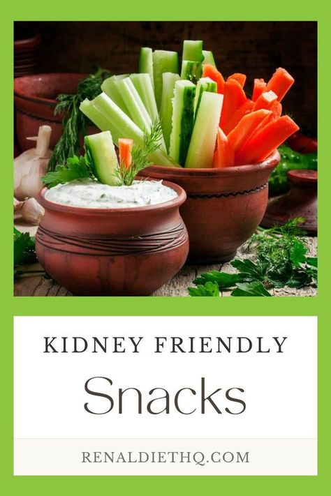 Are you struggling to find snacks that fit your renal diet? Maintaining a balanced diet is essential for individuals with chronic kidney disease (CKD) as it helps reduce the risk of further damage to the kidneys.  However, snacking can be challenging for those following a renal diet due to restrictions on sodium, potassium, and protein intake. But don't worry, there are kidney-friendly snack options available that provide essential nutrients while keeping your dietary needs in check. Simple Snack Ideas, Kidney Friendly Recipes Renal Diet, Kidney Friendly Diet, Dietary Plan, Healthy Eating Guide, Kidney Friendly Recipes, Summertime Snacks, Kidney Friendly Foods, Kidney Recipes