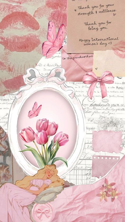 #coquette #Pink #scrapbook #artes #aesthetic Pink Scrapbook Background, Pink Soul Aesthetic, Coquette Designs For Scrapbook, Pink Scrapbook Aesthetic, Coquette Shuffle, Pink Journal Stickers, Artes Aesthetic, Coquette Scrapbook, Pink Newspaper