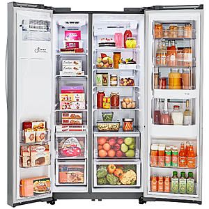 Side By Side Fridge Organization, New Refrigerator, Steel Counter, Smart Refrigerator, American Fridge, Counter Depth Refrigerator, American Fridge Freezers, Refrigerator Lg, Stainless Steel Counters