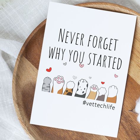 Tech Week Gifts, Veterinary Technician Gifts, Vet Technician, Postal Card, Vet Tech Week, Vet Tech Gifts, Tech Week, Paper Works, Happy New Year Cards