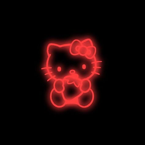 Baddie Cartoon Aesthetic Pfp, Red Home Screen, Red Phone Theme, Strawberry Hello Kitty, Red Widgets, Strawberry Background, Dark Red Aesthetic, Red Hello Kitty, Kitty Icon