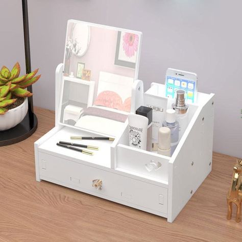 Organizador De Maquillaje Cosméticos Con 1 Cajón Y Espejo | Meses sin intereses Toy Chest, Storage Chest, Furniture, Quick Saves, Home Decor, Home Décor