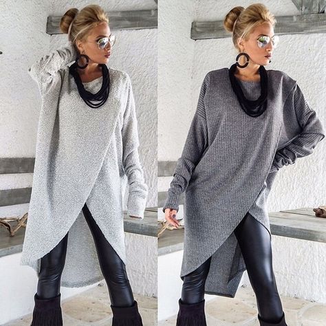 Fitted Tunic, Sweatshirt Dress, Long Sleeve Casual, Womens Maxi Dresses, Outerwear Women, Fashion Tops, Ponchos, Sleeve Sweater, Long Sleeve Pullover