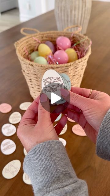 Amy Adler | Coffee and Denim on Instagram: "Easter Egg Tokens✨ Comment LINK to get products sent directly to your inbox! ⁣⁣
⁣⁣
These reusable wooden egg tokens are the perfect egg filler alternative to candy, coins, or small toys! They can also be used beyond Easter as reward tokens throughout the year too.👏🏻 ⁣⁣
⁣⁣
#easterbasketideas #easterbasketstuffers #eastereggs #easteractivity #kidseaster #easterbasketideas #easterbasketgoodies" Easter Egg Tokens, Egg Fillers, Perfect Eggs, Small Toys, Wooden Eggs, Easter Activities, Easter Kids, Easter Baskets, Easter Egg