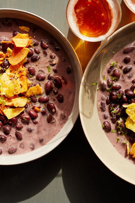 Vegan Coconut-Ginger Black Beans Recipe - NYT Cooking Caribbean Dishes, Black Bean Recipes, Coconut Ginger, Ginger Black, Plantain Chips, Vegan Coconut, Vegan Beans, Nyt Cooking, Bean Recipes