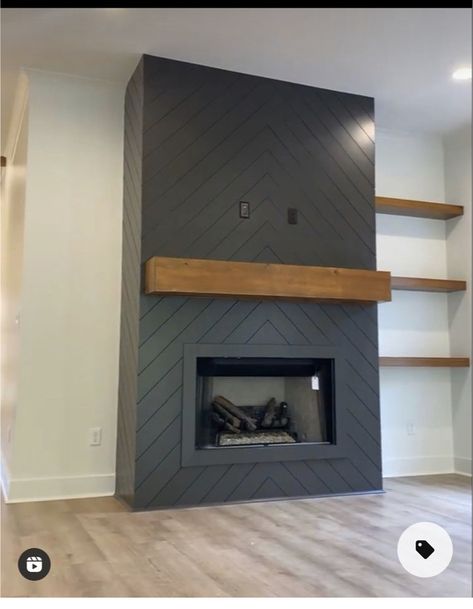 Fireplace Accent Walls, Basement Ideas Man Cave, Fireplace Feature Wall, Basement Fireplace, Minecraft Basement, Build A Fireplace, Bar Basement, Fireplace Built Ins, Living Room Decor Fireplace