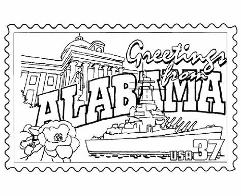 Alabama State Flower Coloring Page Preschool Geography, Usa Geography, Dr Seuss Coloring Pages, State Project, Veterans Day Coloring Page, Alabama History, Football Coloring Pages, Elephant Coloring Page, Disney Princess Colors