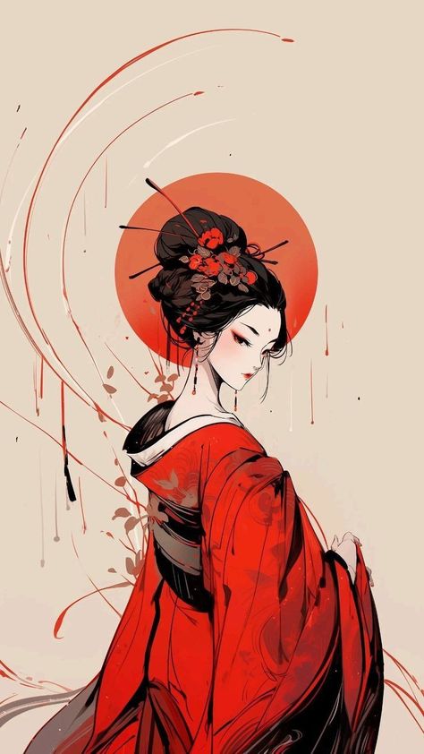 Vampire Princess, Japanese Pop Art, Chinese Art Painting, Geisha Art, Royal Blood, Pop Art Illustration, Japon Illustration, Japan Art, Japanese Kimono