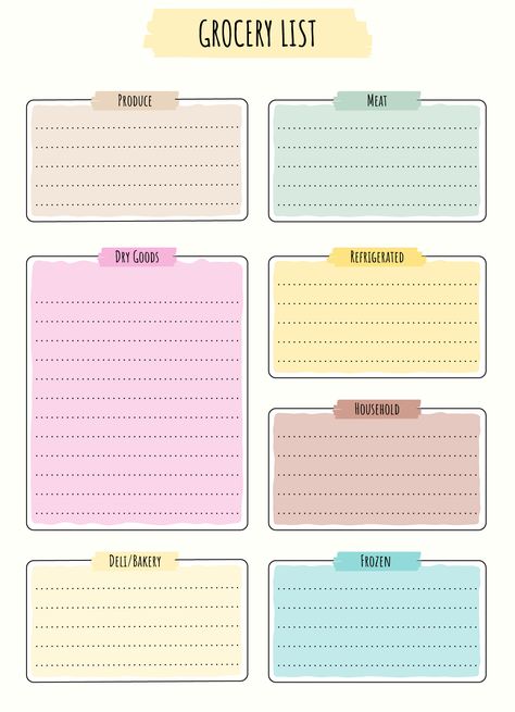 Basic Grocery List, Family Grocery List, Thanksgiving Grocery List, Meal Planner With Grocery List, Master Grocery List, Grocery Checklist, Free Grocery List, Shopping List Template, Grocery List Template