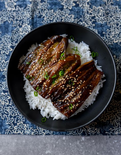 Eggplant Unagi, Steamed Eggplant, Unagi Sauce, Wok Of Life, Woks Of Life, The Woks Of Life, Eggplant Recipe, Eggplant Dishes, Savory Sauce