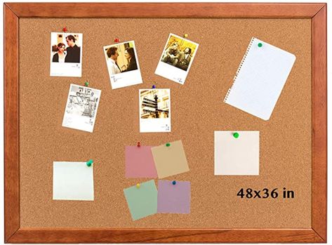 Amazon.com : Cork Board 36 x 48 Inch Bulletin Board, Cork Notice Board 100% Wood Framed Brazil Imported, Mounting Hardware Push Pins Included : Office Products Bulletin Board Accessories, Cool Bedrooms For Boys, Tack Board, Cork Bulletin Boards, Notice Board, Dress Sketches, Push Pins, Display Board, Graph Paper