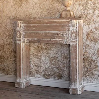 THE FRENCH FARMER | Shop Sales Events Antique Farmhouse Chic Fireplace, Shabby Chic Fireplace, Antique Fireplace Mantel, Faux Fireplace Mantels, Decorative Fireplace, Family Figurine, Antique Fireplace, Faux Fireplace, Fireplace Surround