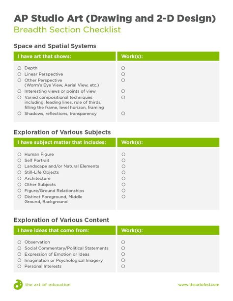 The Best Tool to Keep Your AP Studio Students On Track - The Art of Education University Ap Studio Art Portfolio, Ap Art Concentration, Ap Drawing, High School Art Lessons, Student Portfolios, Art Assignments, Ap Studio Art, Art Worksheets, Art Curriculum