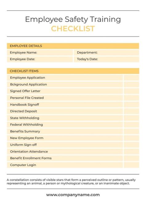 Pastel Simple Employee Safety Training Checklist Training Checklist, Food Safety And Sanitation, Employee Safety, Safety Checklist, Safety Training, Checklist Template, New Employee, Start Now, Food Safety