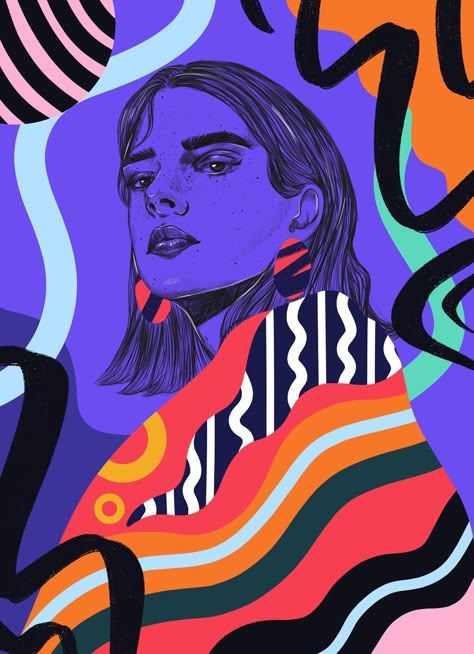 Personal Proyects "illustration" on Behance Editorial Portrait Illustration, Graffiti Portrait, Illustrated Portraits, Arte Doodle, Quick Sketches, Illustration Art Design, Music Illustration, Portrait Design, Portrait Illustration