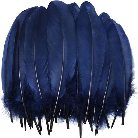 Amazon.com: Natural Goose Feather LUORNG 100PCS 5.9-7.9inch / 15-20 cm Beautiful Navy Blue Goose Feathers for DIY Craft Projects Clothing and Hats : Arts, Crafts & Sewing Gift Box Decoration, Gift Boxes Decoration, Graduation Design, Box Decoration, Goose Feather, Pheasant Feathers, Feather Wall, Red Feather, Goose Feathers