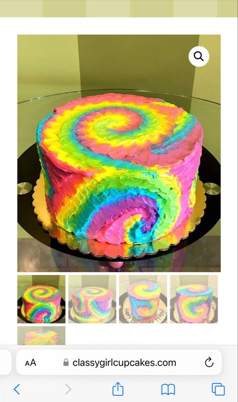 Tye Dye Desserts, The Dye Cake, Tye Dye Cake Ideas, Tie Dye Cakes Birthdays, Tye Dye Birthday Cake, Tie Dye Birthday Party Ideas, Tie Dye Birthday Cake, Tie Dye Frosting, Tye Dye Cake