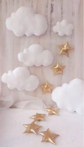 21st Aesthetic, Cloud Photoshoot, Clouds Decor, Room References, Cloud Wall Hanging, Cloud Party, Cloud Nursery Decor, Hanging Clouds, Cloud Theme