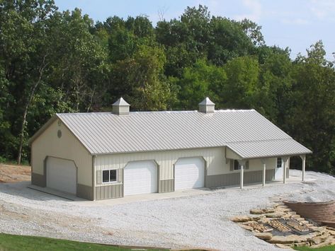 Many of our residential projects include a pole barn with living quarters. Other common terms would be a barndominium, shouse, she shed or he shed. Pole Barn Living Quarters, Pole Barn With Living Quarters, Pole Barn Builders, Shop With Living Quarters, He Shed, Garage With Living Quarters, Barn With Living Quarters, Pole Barn Garage, Metal House Plans