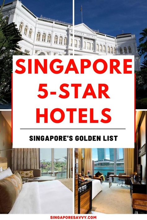 Singapore 5-Star Hotels: Singapore's Golden List with Raffles Hotel and Hotel Rooms as background Singapore Travel Guide, Best Hotels In Singapore, East Coast Park Singapore, Singapore Things To Do, Singlish Singapore, Singapore Hotel Marina Bay, Singapore Guide, Holiday In Singapore, Singapore Travel Tips