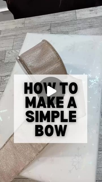 DIY Designs by Bonnie on Instagram: "How to make a simple bow #easycrafts #ribbon #crafting" How To Make A Minnie Mouse Bow With Ribbon, How To Make A Bow With Wired Ribbon Diy, Deco Mesh Bows Diy How To Make, Diy Simple Bow, How To Make A Bow With Wired Ribbon Easy, How Do You Make A Bow Out Of Ribbon, Now Making Tutorials, How To Make A Bow For A Wreath Easy, How To Make Bow For Wreath