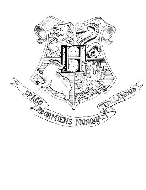 Harry Potter Crest, Harry Potter Coloring Pages, Castle Coloring Page, Harry Potter Colors, Farm Coloring Pages, Mickey Mouse Coloring Pages, Shark Coloring Pages, Farm Animal Coloring Pages, Coloring Pages Inspirational