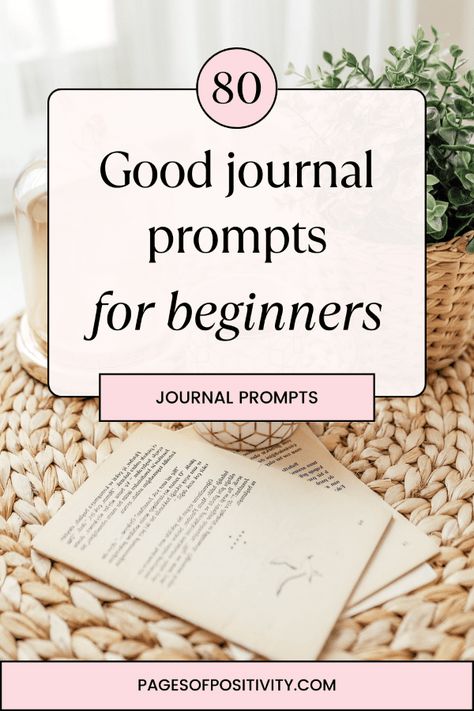 80 Inspiring and Easy Journal Prompts for Beginners Beginner Journaling, Journal Prompts For Beginners, Easy Journal, Journal Prompts For Adults, Journal Topics, Dreams And Goals, Healing Journaling, Gratitude Journal Prompts, Daily Journal Prompts