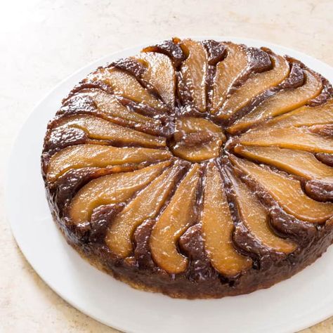 Pear-Walnut Upside-Down Cake | Cook's Illustrated Walnut Upside Down Cake, Pear Upside Down Cake, Tarte Tartin, Cookie Toppings, America's Test Kitchen Recipes, Walnut Cake, America's Test Kitchen, Cooks Illustrated, Fool Proof Recipes