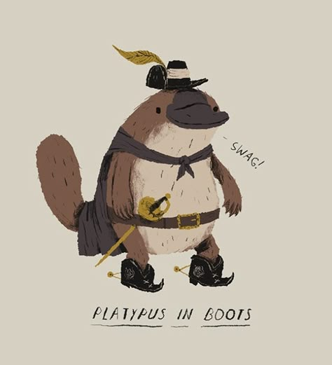 Platypus, Arte Inspo, Racoon, Arte Animal, Cute Animal Drawings, A Drawing, Cute Doodles, 귀여운 동물, Animal Drawings