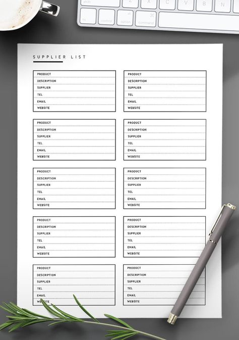 This vendor contact list template is the perfect tool for any small business. Keep a track of your business suppliers with this free printable supplier contact list. #businessprintables #businessprintablesfree #freeprintablecontactlist #vendorcontractlisttemplate #businesssuppliercontactlist Supplier List Template, Business Contact List Template, Free Order Forms For Craft Business, Client List Template, Business Templates Free Printables, Business Binder Printables Free, Contact List Printable Free, Business Binder Organization, Small Business Paperwork