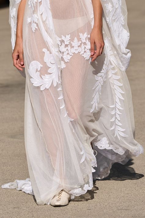 Stella McCartney Spring 2024 Ready-to-Wear Fashion Show | Vogue Silk Wedding Dress, Couture Embroidery, Illusion Dress, Silk Wedding, Vogue Runway, Spring 2024, Fashion Addict, Stella Mccartney, Fashion Show