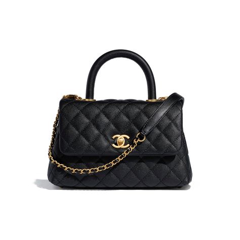 Chanel Black Bag, Chanel Top Handle Bag, Black Chanel Bag, Handbag Ideas, Coco Handle, Mode Chanel, Chanel Store, Couture Mode, Chanel Spring