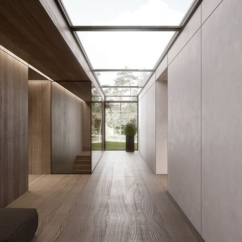 VILLA A - Interior design by Bureau Mono Villa Concept, Villa Interior Design, Corridor Design, Villa Interior, Min Min, Concept Ideas, 아파트 인테리어, Minimalist Architecture, House Architecture Design