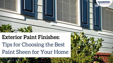 Paint finishes on your home are just as important as the paint colors you choose. From flat paint to satin and high-gloss, there are a variety of exterior paint finishes available. Learn how to choose the best paint sheen for your home exterior. Best Exterior Paint, Siding Trim, Ceiling Trim, High Gloss Paint, Best Paint, Exterior Paint Color, Exterior Front Doors, Plumbing Services, Paint Sheen