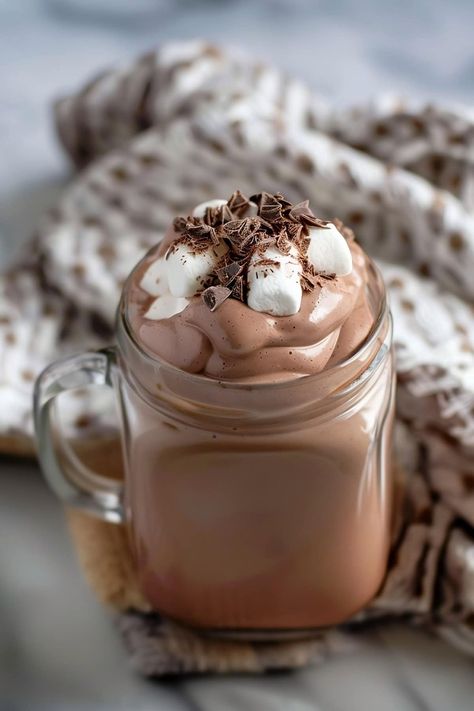 Once you try whipped hot chocolate, you'll never drink it any other way! It's creamy, rich, and so satisfying! Frothed Hot Chocolate, Whipped Hot Chocolate No Heavy Cream, Cold Hot Chocolate Drinks, Frothy Hot Chocolate, Real Hot Chocolate Recipe, Whipped Hot Cocoa, Iced Hot Chocolate Recipe, Whipped Drinks, Whipped Hot Chocolate Recipe