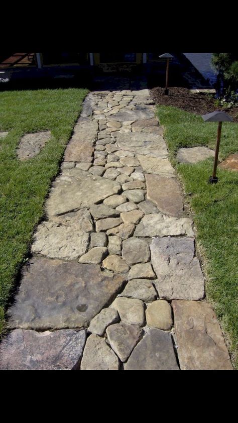 Gravel Landscaping, Walkway Landscaping, Walkway Design, Pathway Landscaping, Walkways Paths, Garden Stepping Stones, Path Design, Waterfalls Backyard, Garden Walkway