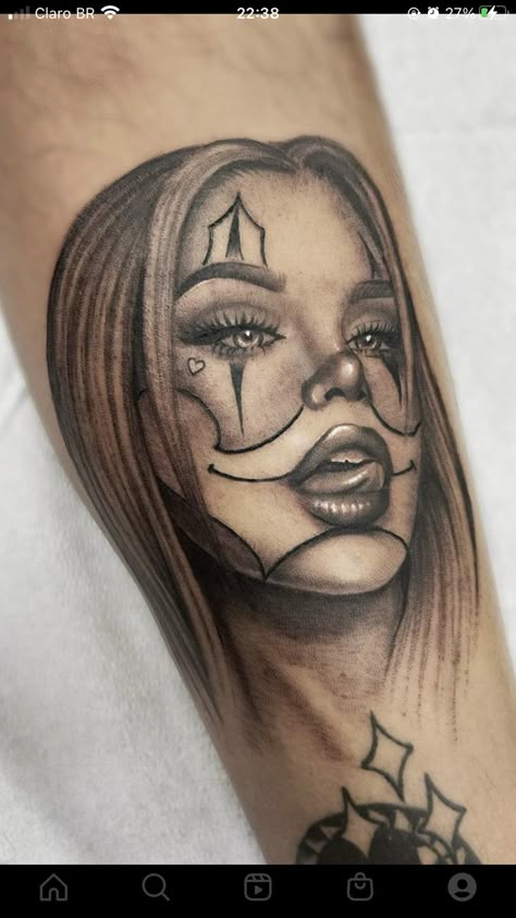 Payasa Tattoo Stencil, Payasa Tattoo Designs, Chicana Tattoos For Women, Payasa Tattoo, Full Chest Tattoos, Leg Sleeve Tattoos, Chicano Tattoos Sleeve, Tattoo For Boyfriend, Leg Tattoo Ideas